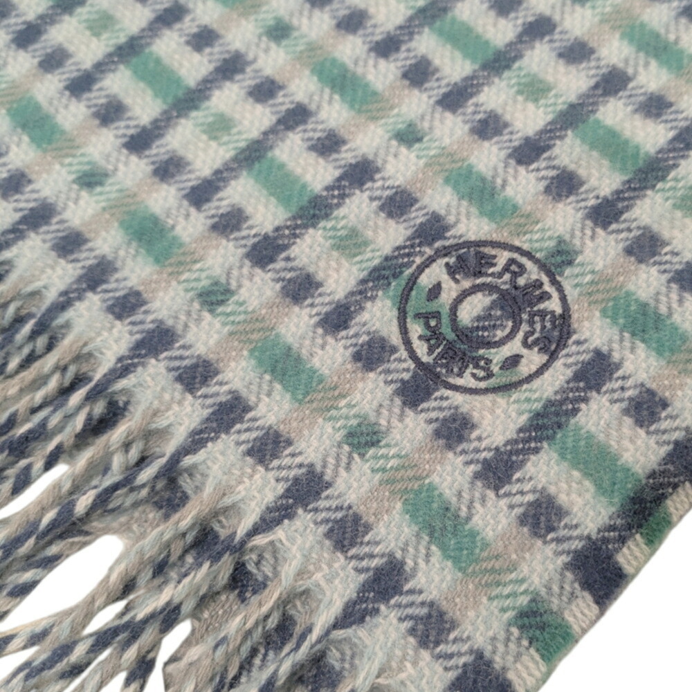 HERMES Blue Scarf - Picture 4 of 7